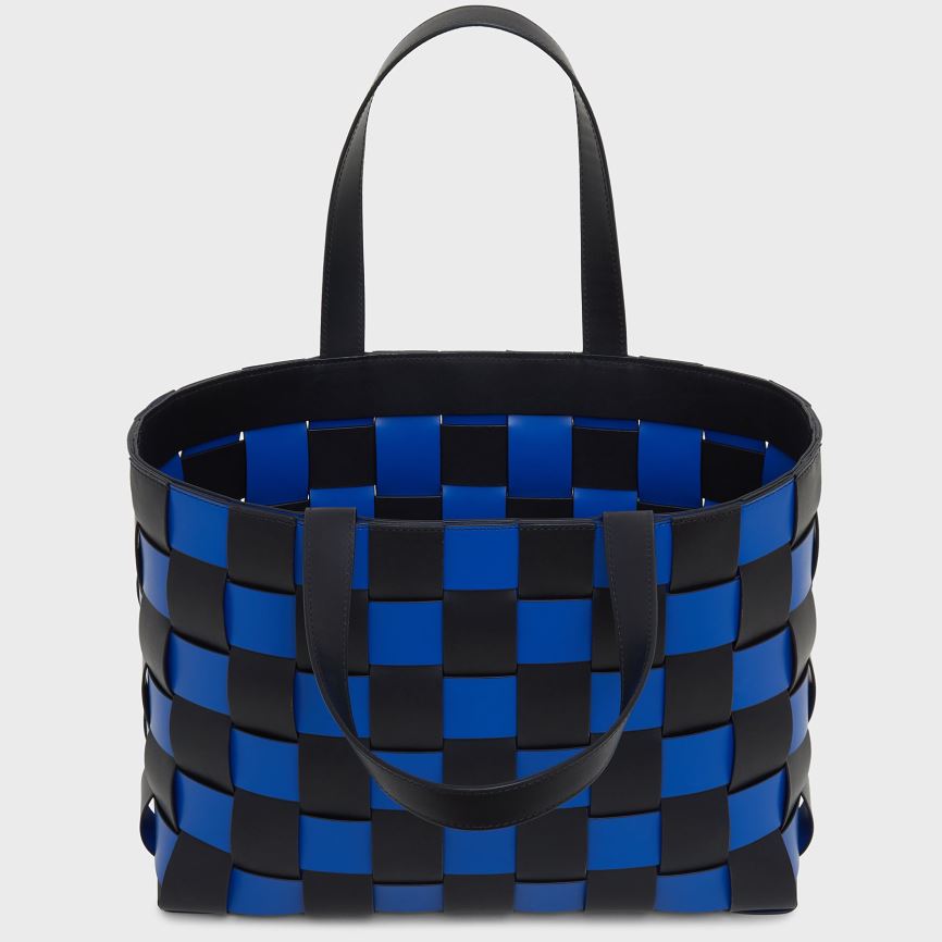 Women's Mansur Gavriel Upcycled Woven Tote Bags Blue / Black | AU 6092UF